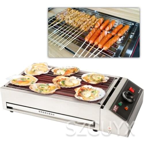 Commercial Electric Grill Smokeless Electric Grill Stainless Steel Commercial Multifunctional Grill Skewers Barbecue Grill