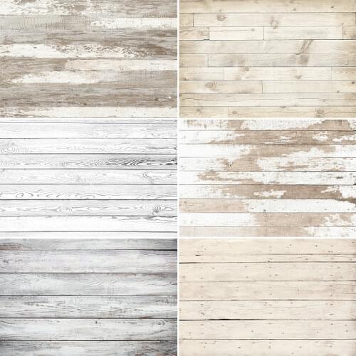 Wooden Board Backdrop Dusty Ivory Silver Gray Planks Photography Background Baby Shower Celebration Photo Booth Studio Decor
