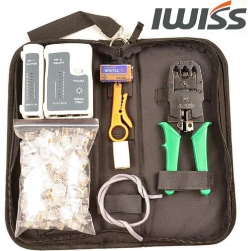 Cable Tester +Crimp Crimper +100 RJ45 CAT5 CAT5e Connector Plug Network Tool Kit