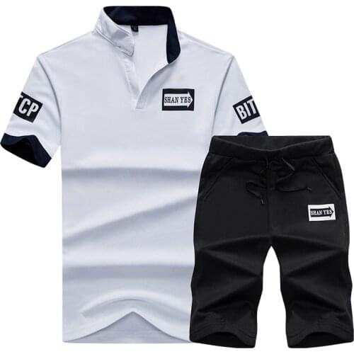 TJWLKJ T Shirt+Shorts Sets Men Letter Printed Summer Suits Casual Tshirt Tracksuits Brand Clothing Streetwwar Tops Tees Set Male