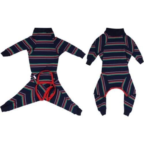 Dog Summer Jumpsuit Tight Clothes Anti-lick Solid 4-legged Pajamas Dogs Coat Nursing Bodysuit Thin Anti-Mosquito Pet Costume