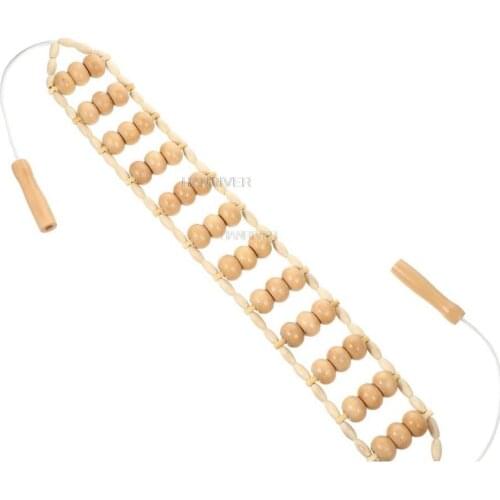 Ull bead back massager Simple and easy to operate wooden back massager