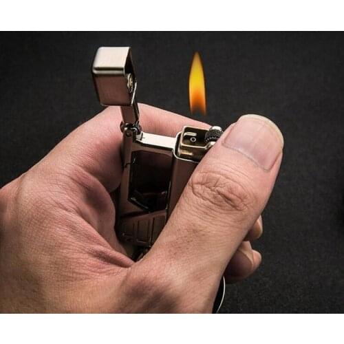 Multifunctional keychain inflatable lighter new car key pendant personality creativity smoking accessories for weed