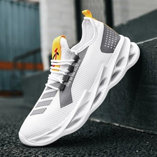 Men casual shoes light sneakers fashion breathable summer mesh outdoor sports white walking elastic new large size running shoe