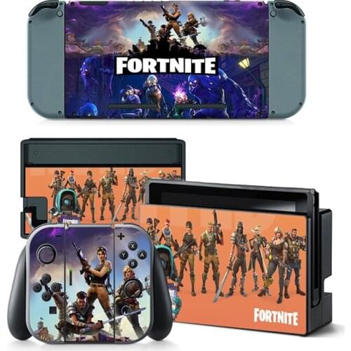 Switch Fortnite Sticker Original Fortress Night Game Box Machine Cartoon Anime Skin Stickers Console Set Kids Battle Rayale Gift