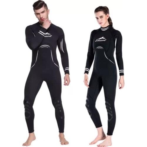 Sbart 3mm Men Women neoprene wetsuit color stitching Surf Black Diving Equipment Jellyfish clothing long-sleeved piece fitted