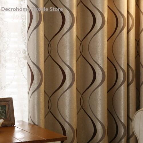 New Eight-character Flower Shading Curtain Jacquard Thickened Curtain Simple Living Room Bedroom Curtains Can Be Customized