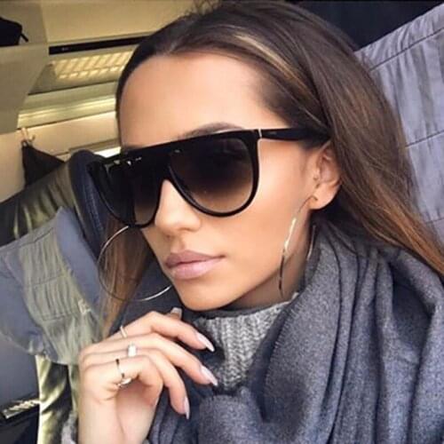 Oversized Square Sunglasses Women brand designer black blue green Big flat top ladies fashion sun glasses oculos de sol feminino