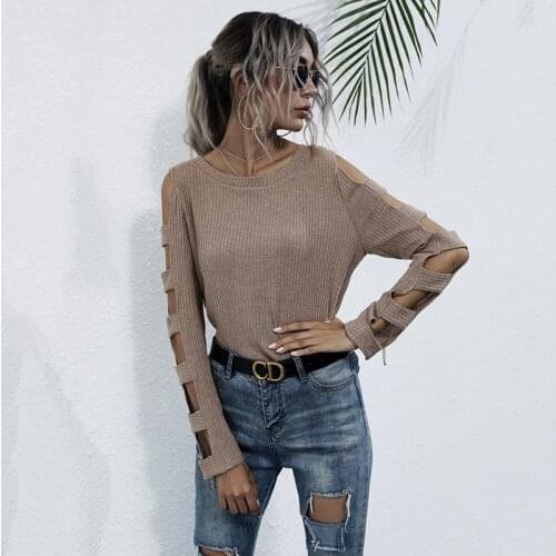Autumn Winter Jumper Sweater Women Hollow Out Full Sleeve Slim Knitted Bottoming Pullovers Sweater Tops For Women 2020 New
