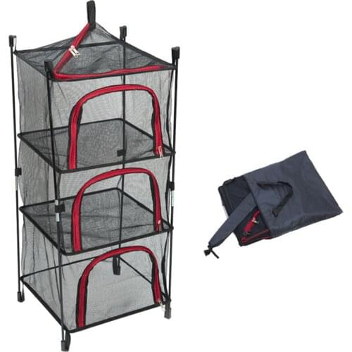 Hanging Drying Net Foldable Portable Drying Rack Mesh Dryer For Outdoor Camping Picnic Sturdy And Durable Wear-Resistant