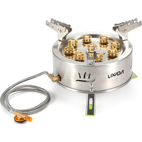 Lixada 12800W Camping Gas Stove Burner Portable Outdoor Backpacking Hiking Folding Camping Stove Outdoor Gas Burner