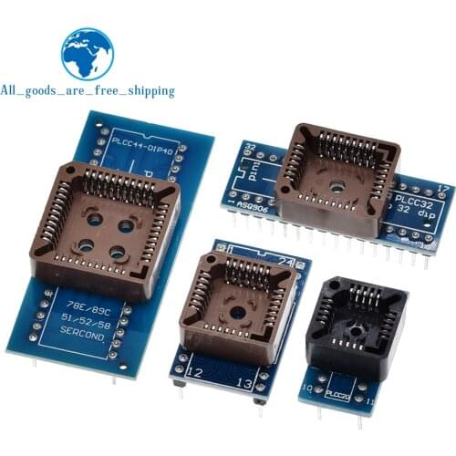 PLCC20 PLCC28 PLCC32 PLCC44 to DIP 20 28 32 44 USB Universal Programmer IC Adapter Tester Socket for TL866CS TL866A EZP2010