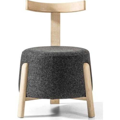 Grey Fabric Ottoman Footrest Artificial Soft Sofa Stool Futon Home Footstool Protector Photo Props decorative vanity table