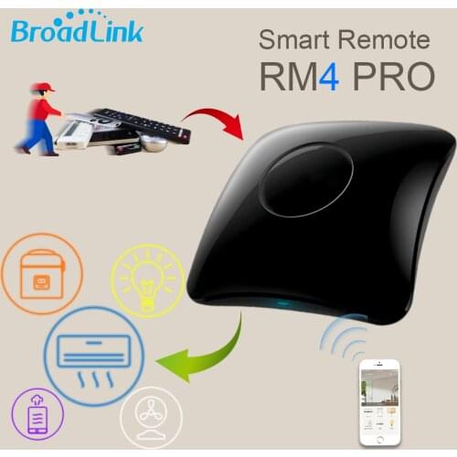 BroadLink RM4 Pro RM4C Mini Smart Home Universal IR RF 433/315 Mhz Remote Control Alexa Google Home Voice Control HTS2 Sensor