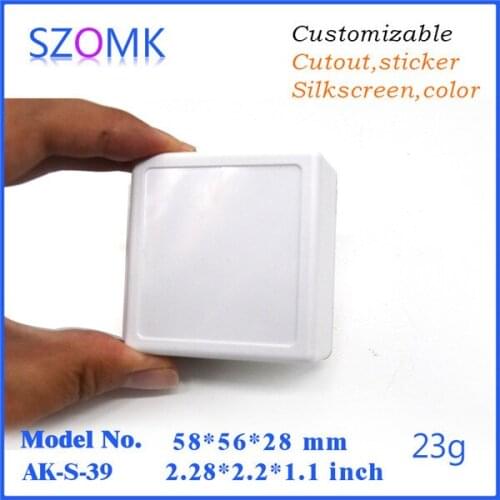 Abs material junction box for pcb enclosure small plastic box (10 pcs) 58*56*28mm equipment case power distribution box