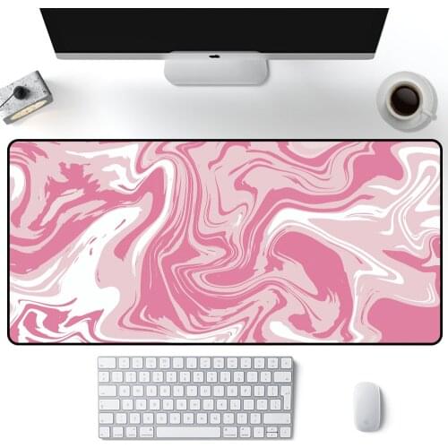 Pink Setup Table Mat Computer Desk Mat Mouse Pad Office Carpet Art Persona Rubber Mat Mousepad Speed Laptop Accessories Gamer Pc