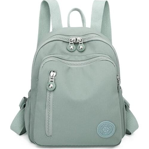 Oxford Cloth Japanese and Korean Version of Pure Color Temperament Backpack Ladies Shopping Travel Nylon Canvas Backpack