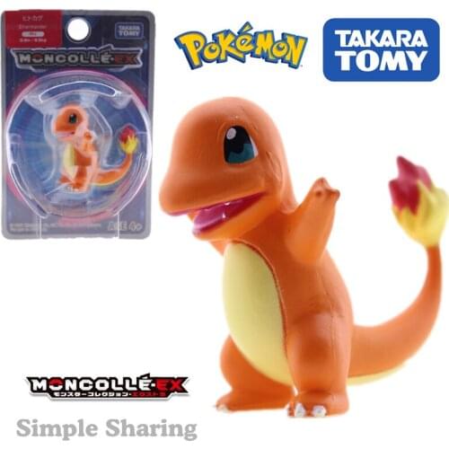 TAKARA TOMY Tomica EX Asia-02 Charmander POKEMON COLLECTIbles Anime FIGURE Pocket Monster Mould Baby Toys Funny Kids Bauble