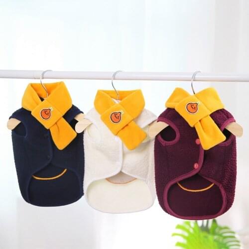 Warm Dog Coa Autumn Winter Pet Costume Chihuahua Shih Tzu Dog Hoodie Cute Windproof Puppy Cat Sweatshirt Pet Neccessity