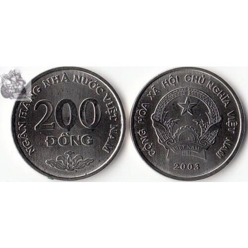 Vietnam 200 Dong 2003 Edition Coins Asia New Original Coin Unc Collectible Edition Real Rare Commemorative Random Year