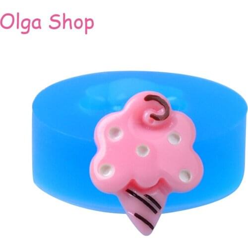 XYL221 15.9mm Ice Cream Silicone Mold - for Jewellery DIY, Cupcake Toppers, Fondant, Cookie Biscuit,Candy, Resin, Clay