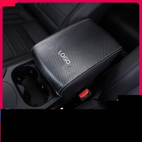 Carbon Fibre Leather Center Armrest Protective Cover For Great Wall Haval Hover F7 F7X CAB180