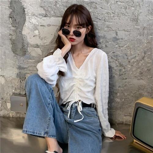 Women Blouse Autumn Top Bubble Long Sleeve Women Blusas Mujer De Moda