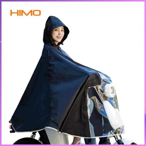 Himo Raincoat Women/Men Hooded Poncho Motorcycle Rainwear Long Style Hiking Poncho Environmental Rain Jacket