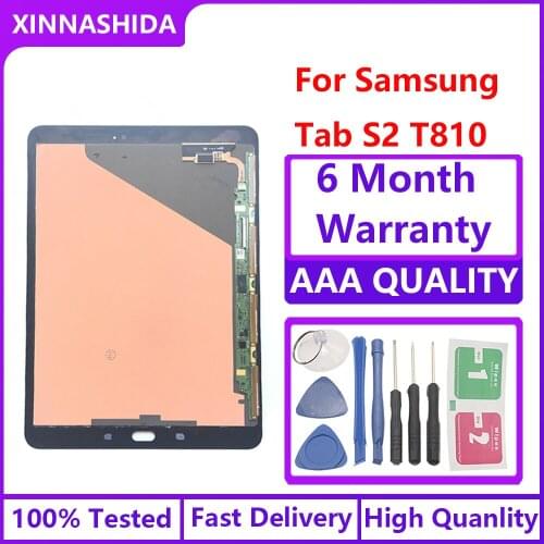 For Samsung GALAXY Tab S2 9.7 Inch T810 T815 100% Tested LCD Display with Touch Screen Digitizer Sensors Full Assembly Panel