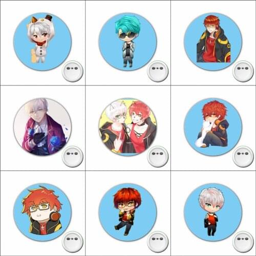1pcs Game anime Mystic Messenger Cosplay Badge Cartoon Pins Brooch for Clothes Accessories Backpacks bags Button Badges