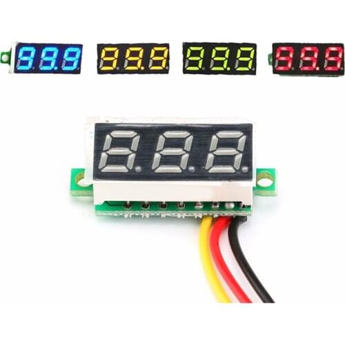 1PCS 0.28 Inch Mini DC 0-100V Voltmeter LED Display Voltage Meter Digital Display Voltmeter Three Lines