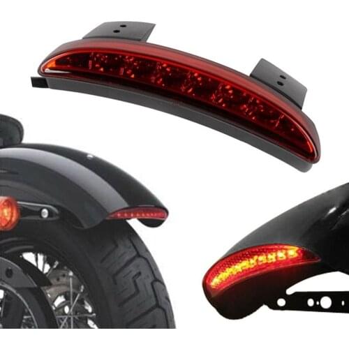 1Pcs Motorcycle Rear Fender Edge LED Tail Warning Stop Light Smoke/Red/Clear Lens For Motorcycle XL883 / 1200