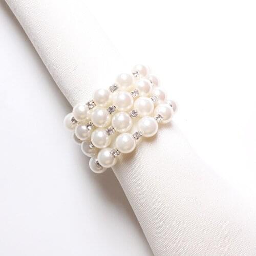 10pcs Creative Pearl Napkin Buckle Accessories European High-end Table Setting Decoration Cloth Ring