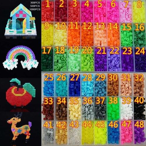 1000Pcs 5mm Hama/Perler Beads Plastic Toy Child Fun Craft DIY Handmaking Fuse Bead Kids Educational Toys Gift M0 NSV775