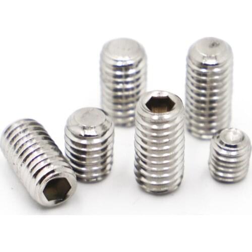 304 Stainless Steel Grub Screw M2 M2.5 M3 M4 M5 M6 M8 DIN916 Hex Hexagon Socket Allen Cup Point DIY Set Door handles Bolt