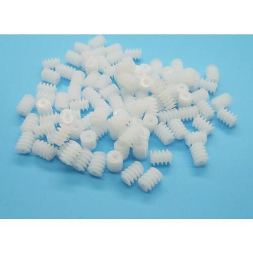 6*8mm 1.95mm Worm Gear Turbo Hole 2mm Plastic Helical Gear W82A DIY Toy Model Parts Accessories 100pcs/lot