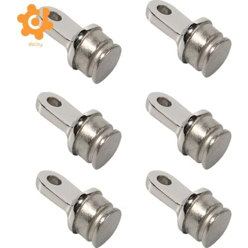 6 Pieces 316 Stainless-Steel 25mm 1" Round Inside Eye End for Bimini Top