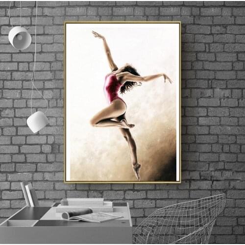 Ballet Dancing Picture Home Decor Nordic Canvas Painting Wall Art Poster Europe Drawing Figure for Retro Minimalist Living Room