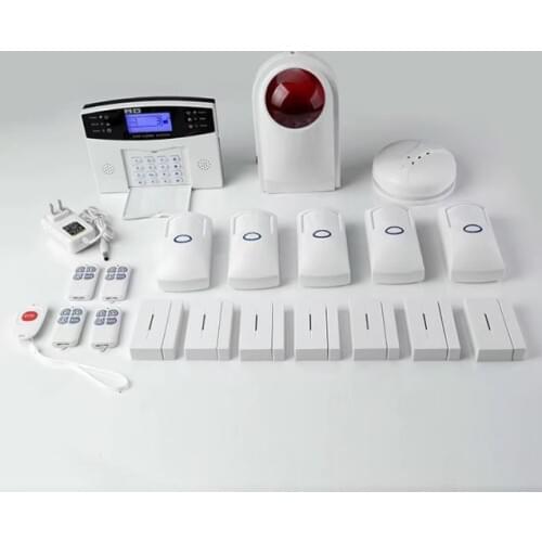 Wireless GSM Alarm System With Strobe Siren SOS Button