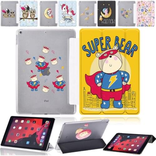 Tablet Case for Apple IPad Air 4 2020/IPad (8th/7th/5th/6th Gen)/mini 1 2 3 4 5/air 1 2 3 Printed Cartoon stand Folio Cover
