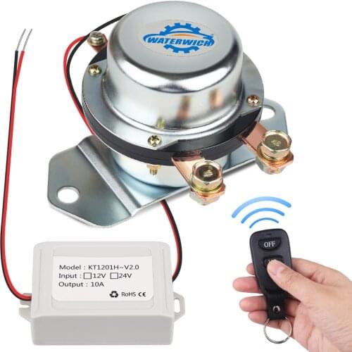 Car Battery Master Switches 12v 24v Wireless Remote Control 50M Electromagnetic Solenoid Power Battery Cut Off Switch