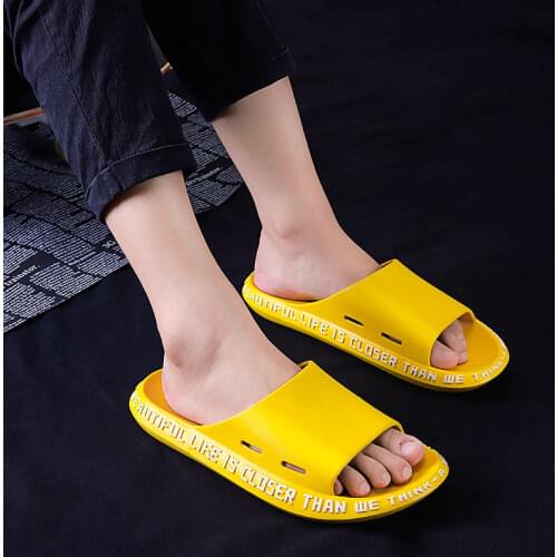 Summer female sandals and slippers couple models soft bottom wear-resistant slippers comfortable and breathable womens shoes