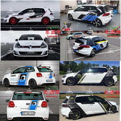 FOR Golf 7 GOLF 6 GTI POLO exterior decoration body sticker rally design sticker decal