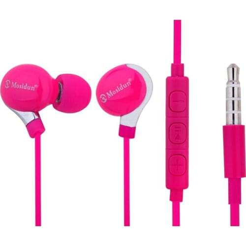 3.5MM Selfie Earphone Stereo Headset Noise Isolation Volumn Control Headset Build in Mic with Gift Box Packing