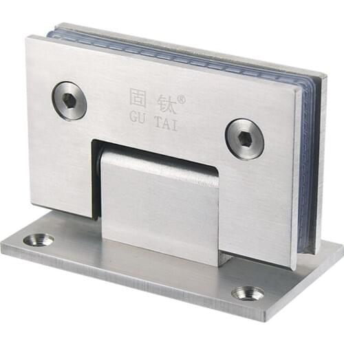 Stainless Steel Bathroom Glass Door Hinge 90 Degree Frameless Door Clamp Hinges Hardware Home Improvement Accessories