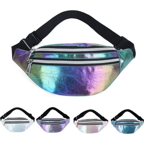 New Fashion Sports Waist Bag Fanny Pack Crossbody Bags for Women Laser Chest Bags Waterproof Phone Belt Bag waist bags Purse