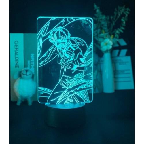 Novelty Anime Desk Lamp 3D Kaneki Ken Figure Smart Night light LED Tokyo Ghoul Atmosphere Decoration Nightlight Kids Fans Gift