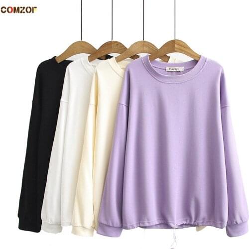 2020 Autumn newest women long sleeve t shirt drawstring casual tops clothing womens shirt femme plus size 3XL ropa de mujer