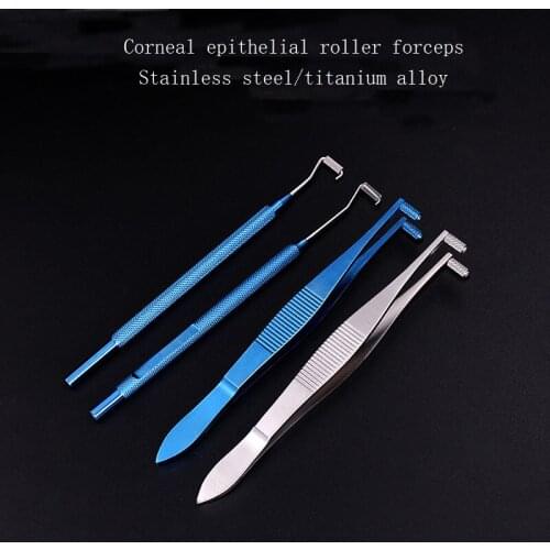 Ophthalmology Microscopy Instruments Corneal Epithelium Roller Tweezers Beauty Tools Titanium Alloy Stainless Steel