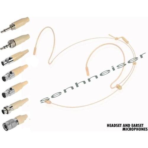 Professional Beige Headset Condenser Microphone Headworn Microfone for Sennheiser Wireless System 3.5 Screw Jack Mikrofon